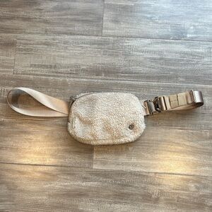 Lululemon Cream Sherpa Belt Bag